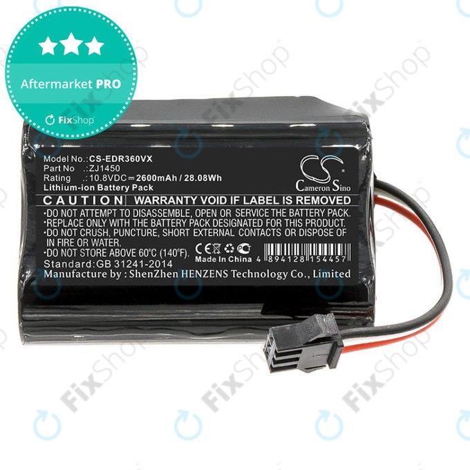Akkumulátor Ecovacs D36, DA60, DA611, DB35, TCR360, 2600mAh, Li-Ion, 10.8V, ZJ1450, HQ