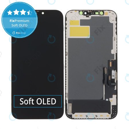 Kijelző Soft OLED iPhone 12, 12 Pro - Érintőüveg + Keret, DIAGNOSTIC