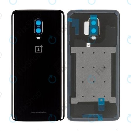 OnePlus 6T - Akkumulátor Fedőlap (Mirror Black) - 2011100043 Genuine Service Pack