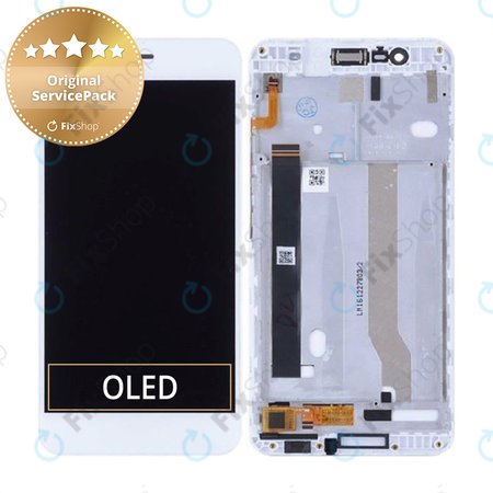 Asus Zenfone 3 Max ZC520TL - LCD Kijelző + Érintőüveg + Keret (Glacier Silver) - 90AX0087-R20010, 90AX0084-R20010 Genuine Service Pack