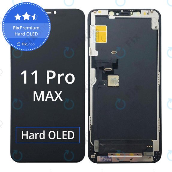 Kijelző Hard OLED iPhone 11 Pro Max, Érintőüveg kerettel, FixPremium