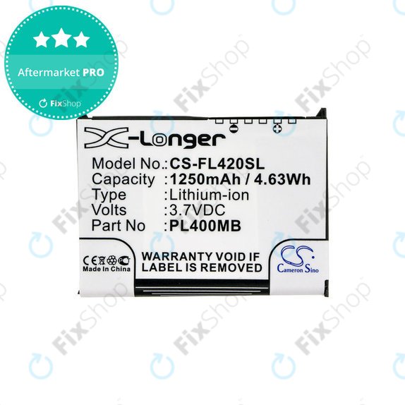 Akkumulátor Fujitsu Siemens Loox N560, N520, N500, 420, 410, 1250mAh, Li-Ion, 3.7V, PL400MB, HQ