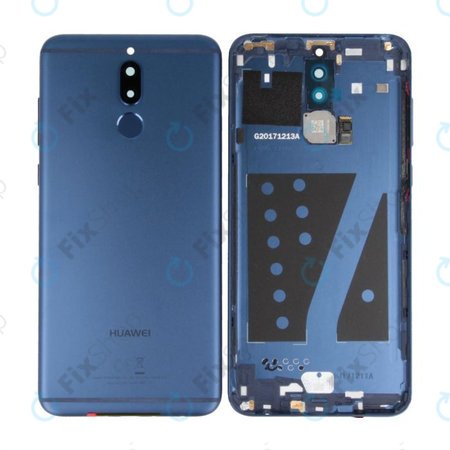 Huawei Mate 10 Lite RNE-L21 - Akkumulátor Fedőlap + Ujjlenyomat Érzékelő ujj (Aurora Blue) - 02351QQE, 02351QXM Genuine Service Pack