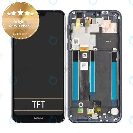 Nokia 7.1 - LCD Kijelző + Érintőüveg + Keret (Gloss Midnight Blue) - 20CTLLW0001 Genuine Service Pack