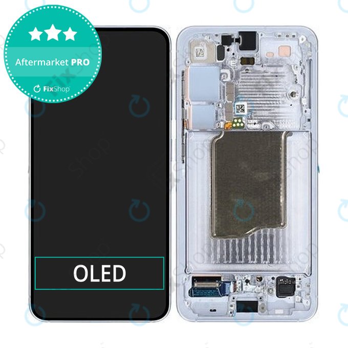 Samsung Galaxy S25 - LCD Kijelző + Érintőüveg + Keret (Icy Blue) OLED