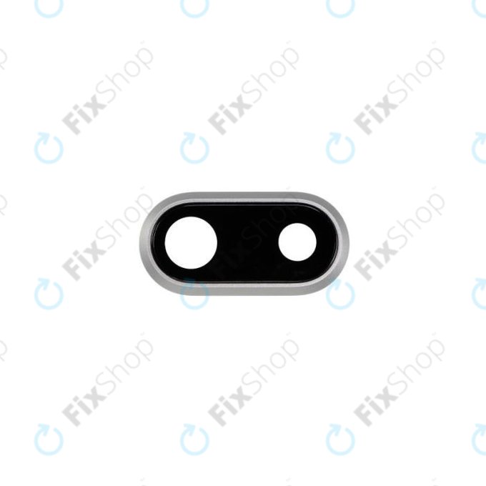 Apple iPhone 8 Plus - Visszapillantó Üveg Kerettel (Silver)