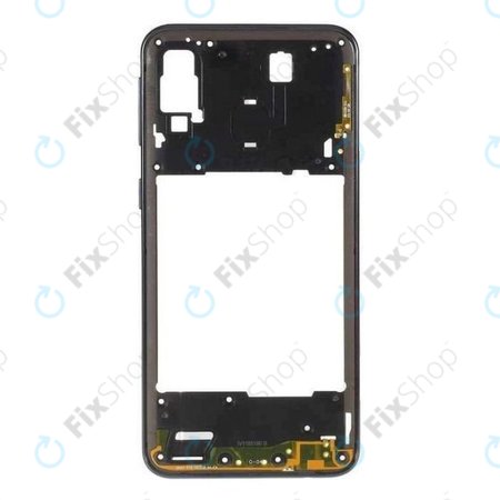 Samsung Galaxy A40 A405F - Középső Keret (Black) - GH97-22974A Genuine Service Pack