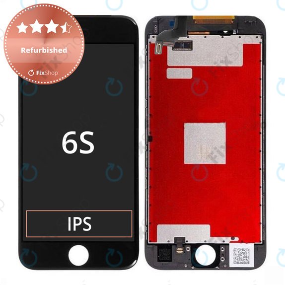 Kijelző iPhone 6S, Black, Érintőüveg kerettel, Refurbished