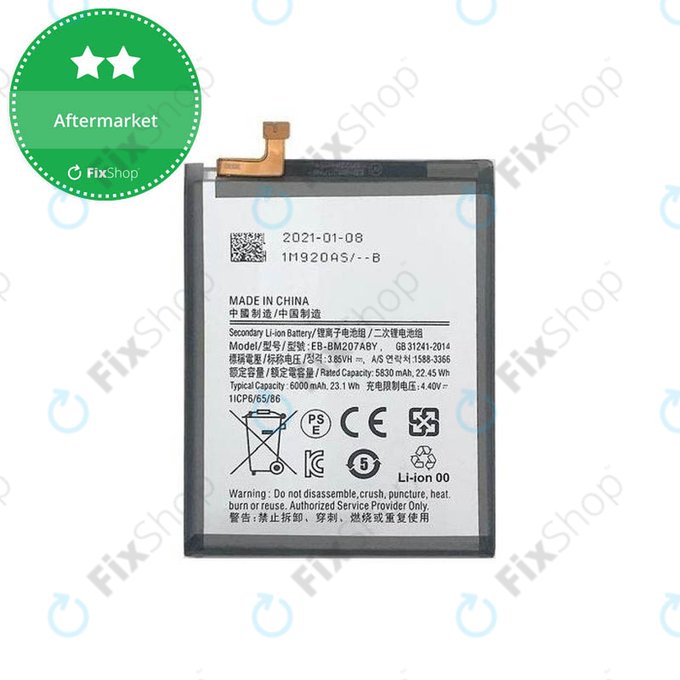 Samsung Galaxy M21 M215F, M30s M307F - Akkumulátor EB-BM207ABY 6000mAh