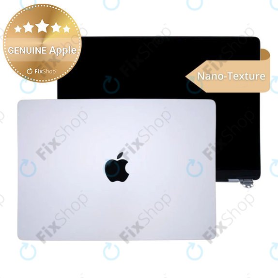 LCD kijelző MacBook Pro 14", A3112, A3185 (2024), első üveggel és fedéllel, Nano-Texture, Silver, 661-41793, Genuine Apple