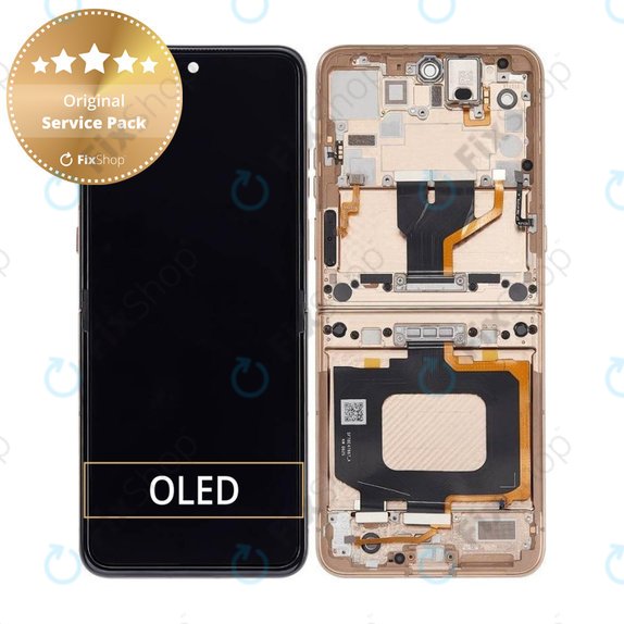 Motorola Razr 60 Ultra - LCD Kijelző + Érintőüveg + Keret (Mountain Trail) - 5D68C29812 Genuine Service Pack
