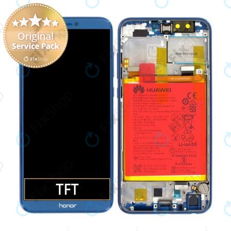 Huawei Honor 9 Lite - LCD Kijelző + Érintőüveg + Keret + Akkumulátor (Sapphire Blue) - 02351SNQ Genuine Service Pack