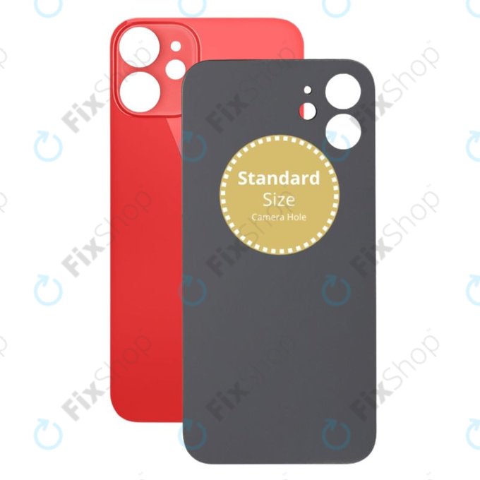 Apple iPhone 12 Mini - Hátsó Ház Üveg (Red)