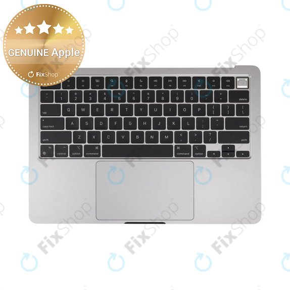 Felső billentyűzetkeret MacBook Air 13", A3113 (2024), US billentyűzettel és akkumulátorral, Space Gray, 661-40227, Genuine Apple