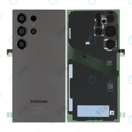 Samsung Galaxy S24 Ultra S928B - Akkumulátor Fedőlap (Titanium Black) - GH82-33349B Genuine Service Pack