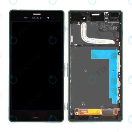 Sony Xperia Z3 D6603 - LCD Kijelző + Érintőüveg + Keret (Zöld) - 1290-6077