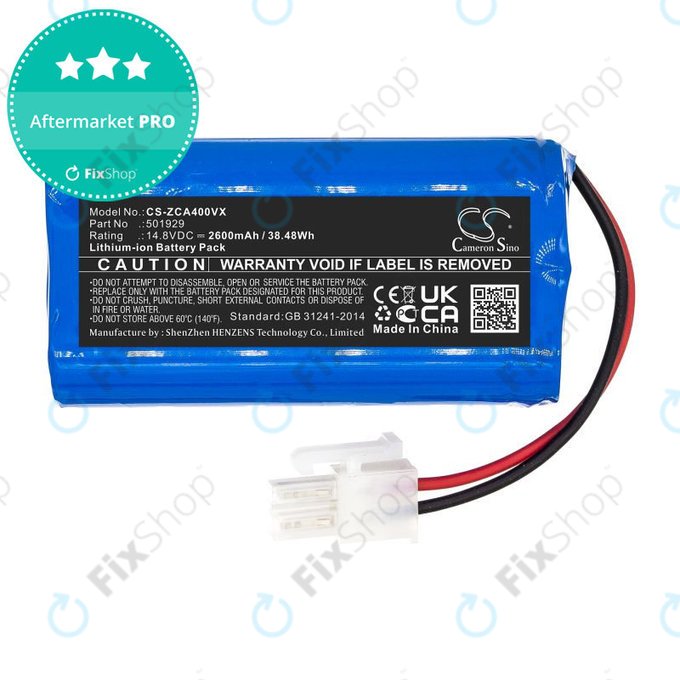 Akkumulátor Concept VR2000, Zaco A4s, A6, A8s, A9s, 2600mAh, Li-Ion, 14.8V, 501929, HQ