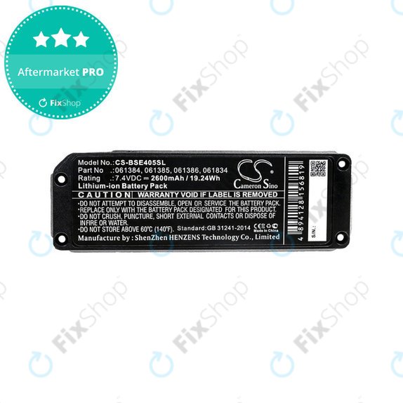 Akkumulátor Bose 413295, SoundLink Mini, 2600mAh, Li-ion, 7.4V, 061384, HQ