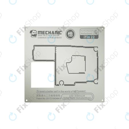 Mechanic iTin 22 - BGA Acél Stencil (iPhone 11 Pro, 11 Pro Max)