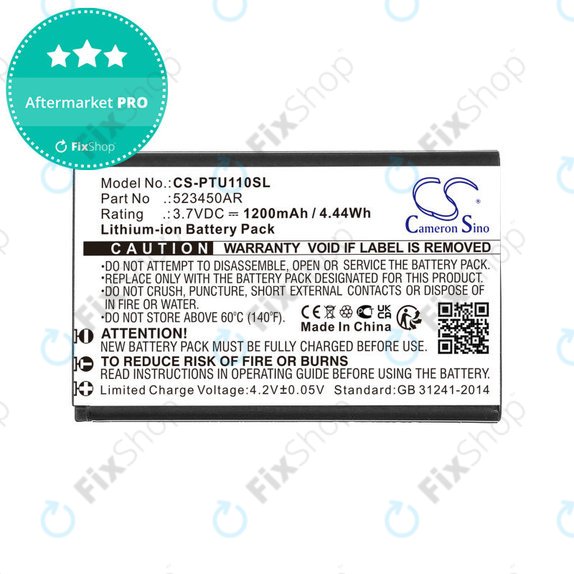 Akkumulátor Panasonic Kx-Tf200, Kx-Tu110, 1200mAh, Li-Ion, 3.7V, 523450AR, HQ