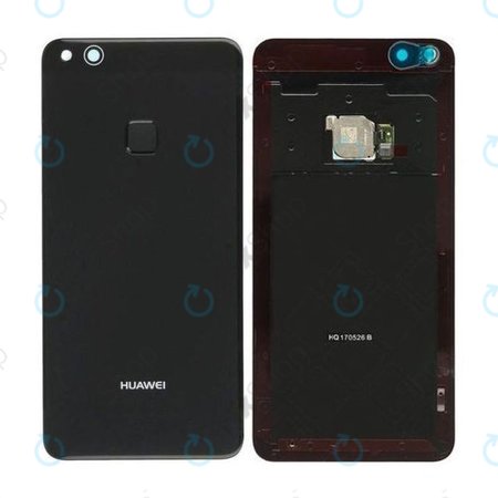 Huawei P10 Lite - Akkumulátor Fedőlap + Ujjlenyomat Érzékelő ujj (Black) - 02351FXB, 02351FWG Genuine Service Pack