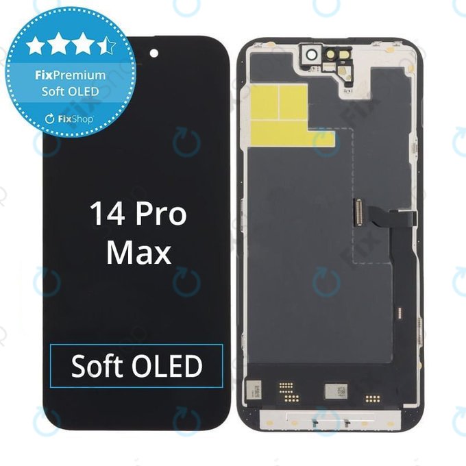 Kijelző Soft OLED iPhone 14 Pro Max - Érintőüveg + Keret, DIAGNOSTIC