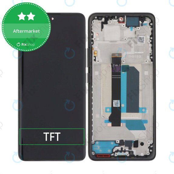 Xiaomi Redmi Note 14 Pro+ 5G 24094RAD4G - LCD Kijelző + Érintőüveg + Keret (Midnight Black) TFT