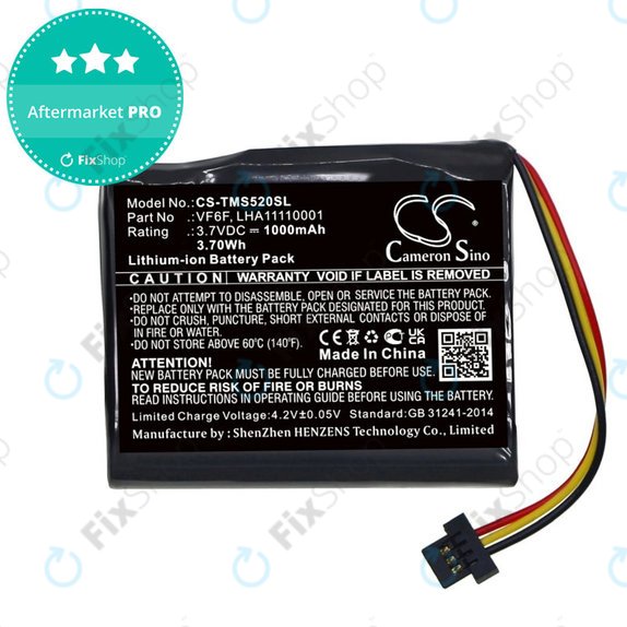 Akkumulátor TomTom Start 52, 1000mAh, Li-Ion, 3.7V, VF6F, HQ
