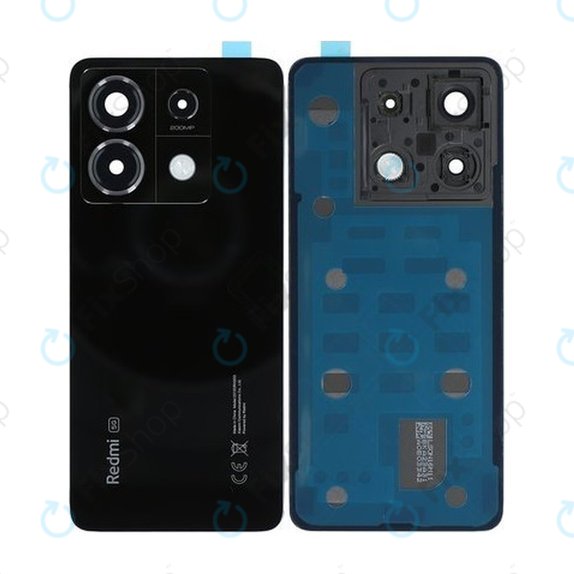 Xiaomi Redmi Note 13 Pro 5G 2312DRA50C - Akkumulátor Fedőlap (Midnight Black) - 5600090N1600 Genuine Service Pack