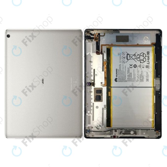 Huawei MediaPad M3 Lite 10 - Akkumulátor fedőlap + Akkumulátor (Szürke) - 02351KMC