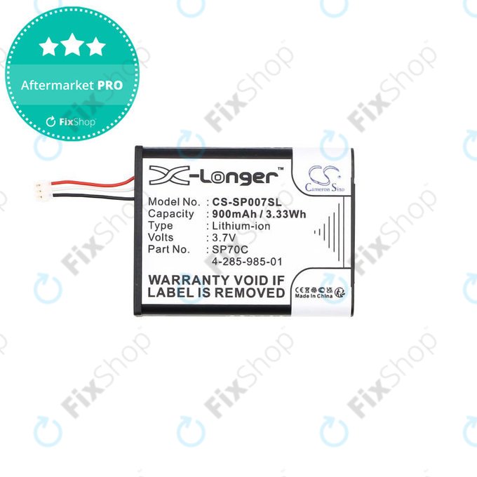 Akkumulátor Sony PSP E1000, E1002, E1004, E1008, 900mAh, Li-Ion, 3.7V, SP70C, HQ
