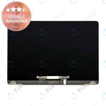 Apple MacBook Air 13" A1932 (2019) - LCD Kijelző + Előlapi Üveg + Fedőlap (Silver) Original Refurbished