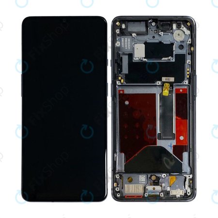 OnePlus 7T - LCD displej + Érintőüveg + Keret (Frosted Ezüst) - 2011100084