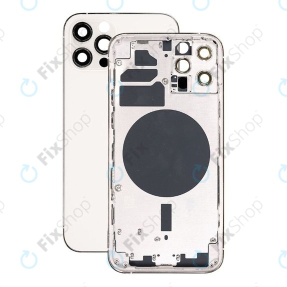 Apple iPhone 12 Pro - Hátsó Ház (Silver)