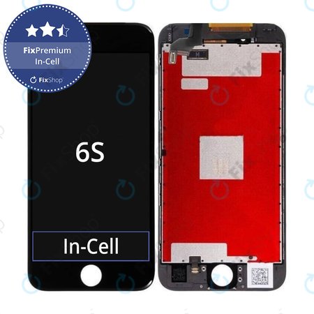Apple iPhone 6S - LCD Kijelző + Érintőüveg + Keret (Black) In-Cell FixPremium