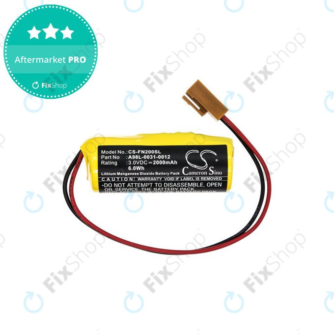 Akkumulátor GE Fanuc, 2000mAh, Li-MnO2, 3V, A98L-0031-0012, HQ