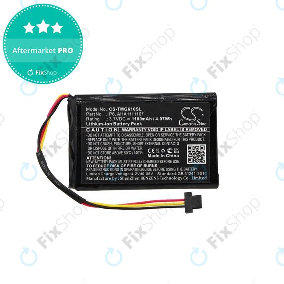 Akkumulátor TomTom Go 610, 1100mAh, Li-Ion, 3.7V, LAHA1111107, HQ