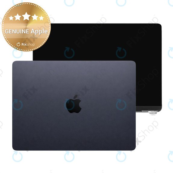 LCD kijelző MacBook Air 13", A3113 (2024), első üveggel és fedéllel, Midnight, 661-40281, Genuine Apple