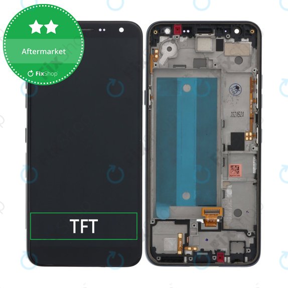 LG K40 - LCD Kijelző + Érintőüveg + Keret (Black) TFT