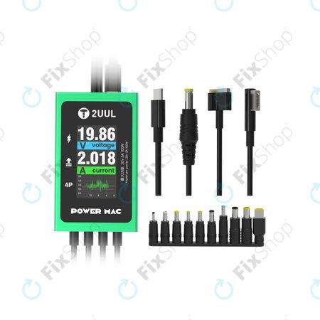 Diagnosztikai tápkábel kijelzővel laptopokhoz, 2UUL PW08