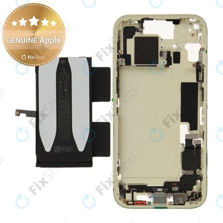Középső keret akkumulátorral | iPhone 15 | Yellow | ZD076-00671 | Genuine Apple