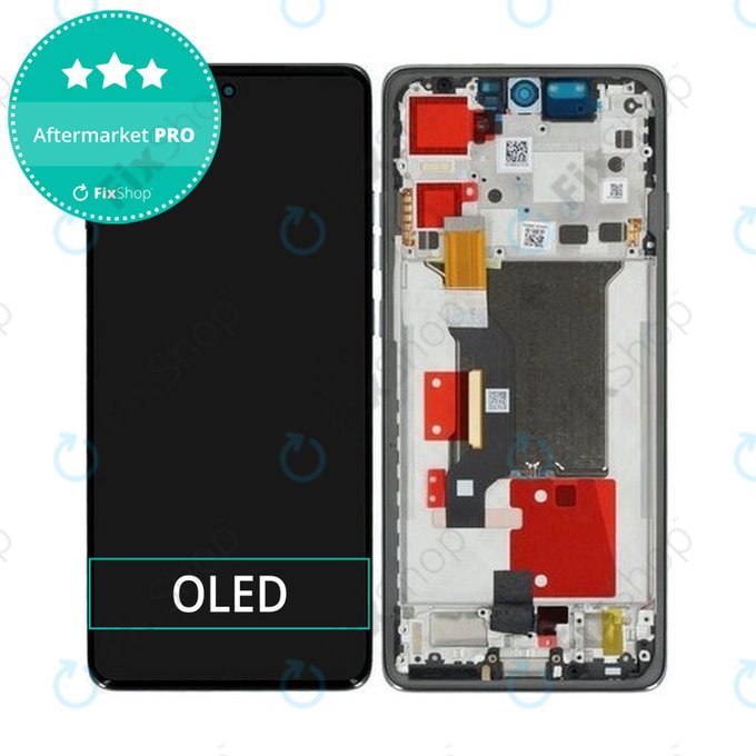 Motorola Edge 60 Pro - LCD Kijelző + Érintőüveg + Keret (Shadow) OLED
