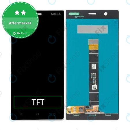 Nokia 3 - LCD Kijelző + Érintőüveg (Black) TFT