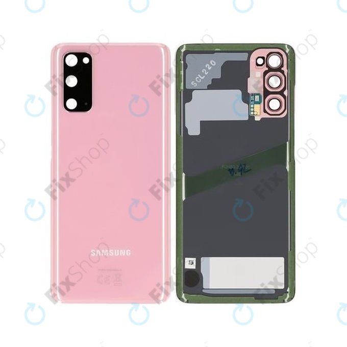 Samsung Galaxy S20 G980F - Akkumulátor Fedőlap (Cloud Pink) - GH82-22068C, GH82-21576C Genuine Service Pack