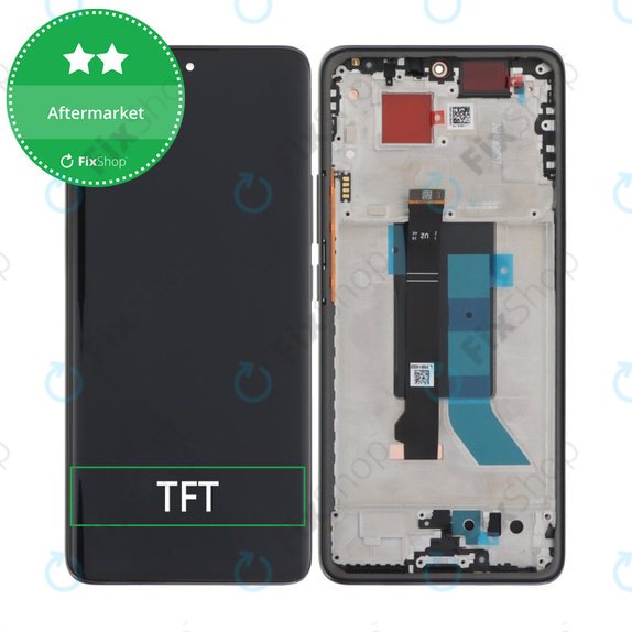 Xiaomi Redmi Note 14 Pro 5G 24090RA29G - LCD Kijelző + Érintőüveg + Keret (Midnight Black) TFT