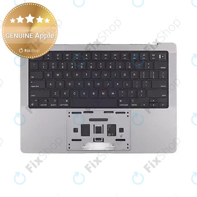 Felső billentyűzetkeret MacBook Pro 14", A2918 (2023), US billentyűzettel és akkumulátorral, Space Gray, 661-35708, Genuine Apple