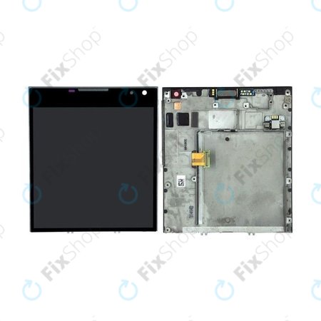Blackberry Passport - LCD Kijelző + Érintőüveg + Keret (Black) TFT