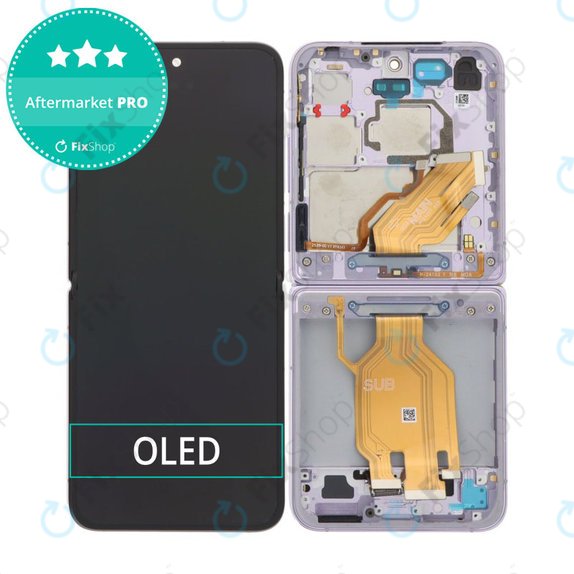 Xiaomi Mix Flip 2405CPX3DC - LCD Kijelző + Érintőüveg + Keret (Purple) OLED