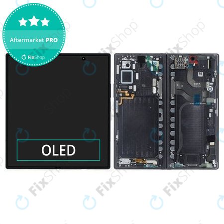Samsung Galaxy Z Fold 7 F966B - LCD Kijelző + Érintőüveg + Keret (Jetblack) OLED