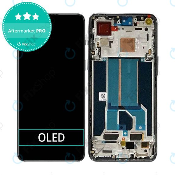OnePlus Nord 2T CPH2399 CPH2401 - LCD Kijelző + Érintőüveg + Keret (Gray Shadow) OLED